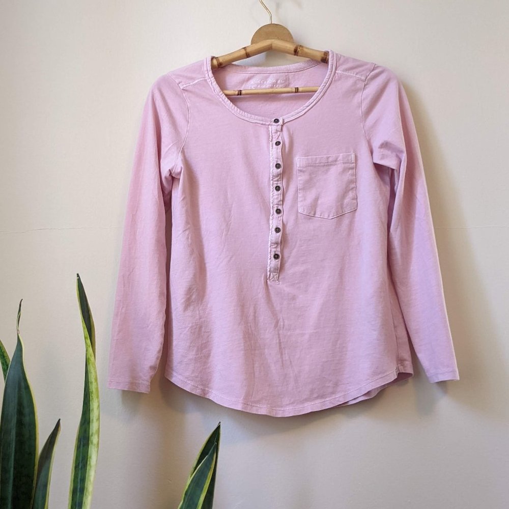 Eddie Bauer | Gypsum Long Sleeve Henley Shirt Sz S